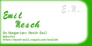 emil mesch business card